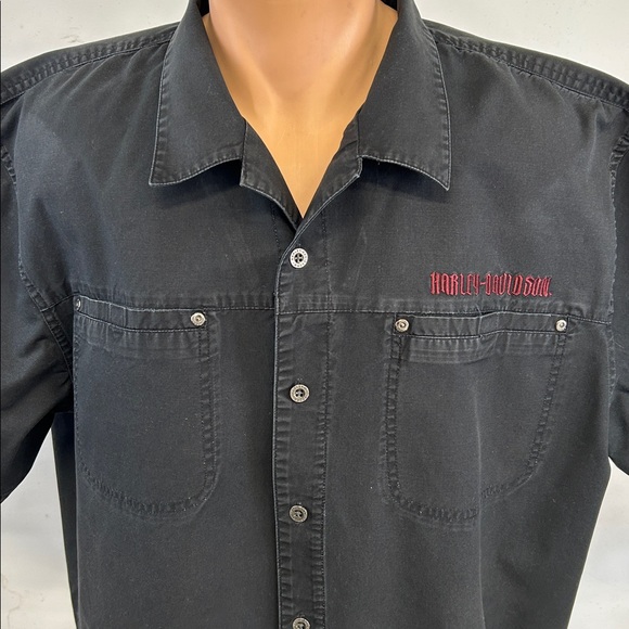 Harley-Davidson short sleeve button down shirt.  XXL - Picture 2 of 10